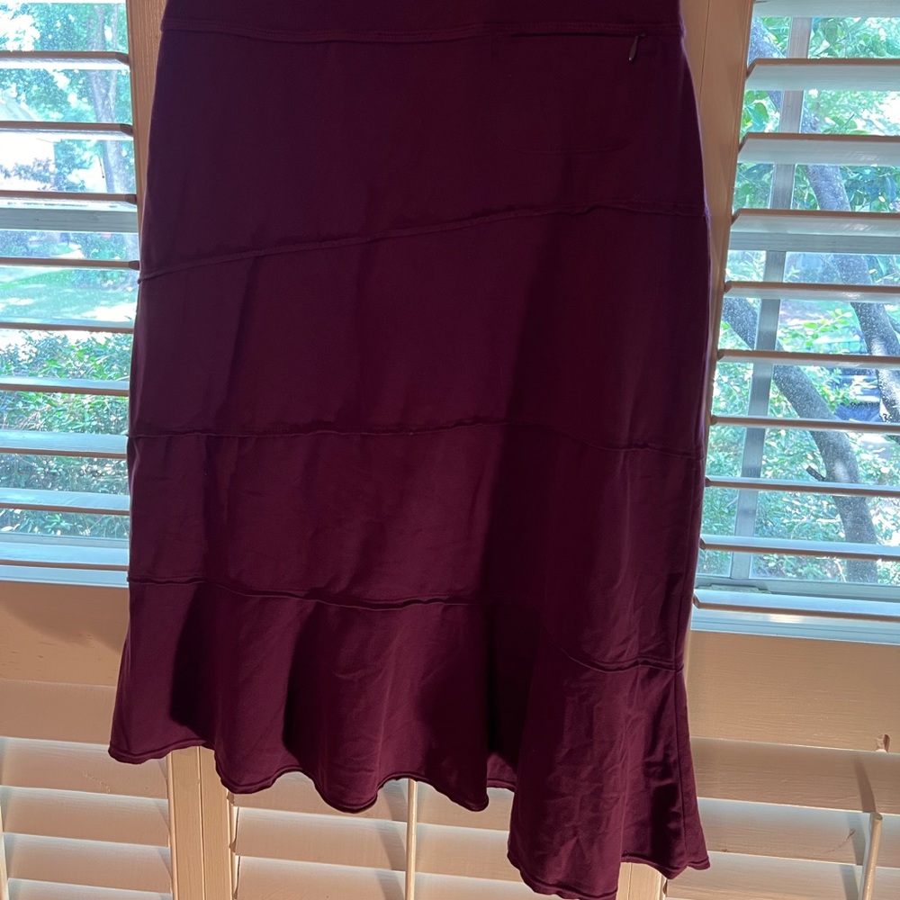 Athleta Asymmetric Burgundy Skirt